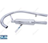 Silencer Marmitta Breve Con Baffle E Tubo Curvo Per Royal Enfield Bullet 500 @US