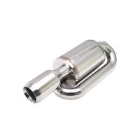 Silenziatore scarico in acciaio inox auto sistemi per S-FLOW, per Mugen per Integra e CTR ingresso 2'' e 2,5'' tubo scarico profondo universale(SZ603a-MG)