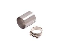 Silenziatore Scarico Moto 51-52mm 51-54mm 51-56mm 51-58mm 51-62mm 51-64mm Universal Connect Riduttore Moto Marmitta Tubo Morsetto Adattatore Saldatura Convertitore(Size:51mm to 52mm)