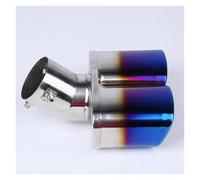 Silenziatore Scarico Rotondo Auto Auto Punta Di Scarico In Acciaio Inossidabile Da 1 A 2 Fodera Gola Posteriore Auto Modificata A Doppio Tubo Tubo Di Scappamento(Bend)