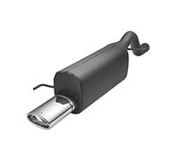 Silenziatore sportivo compatibile con Alfa Romeo MITO Hatchback 1.4T 135HP 155HP 2008 2009 2010 2011 2012 2013 2014 2015 2016 2017 2018 Marmitta Nero Acciaio Singola Punta ovale 95x65mm