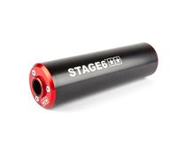 Silenziatore Stage6 50 - 80cc a destra rosso / nero