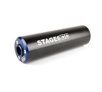 Silenziatore posteriore Stage6 50-80ccm montaggio destro, nero/blu