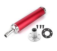 silenziatore tempi adatto per Exhaust Muffler Stainless Steel,Exhaust Muffler 20mm/0.8in Modified Parts Replacement for 2 Stroke Motorcycle(Red)