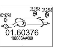 Silenziatore terminale 01.60376 MTS per HONDA JAZZ II