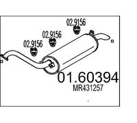 Silenziatore terminale 01.60394 MTS per MITSUBISHI PAJERO PININ I