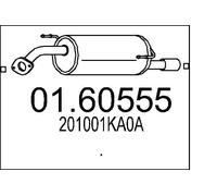 Silenziatore terminale 01.60555 MTS per NISSAN JUKE