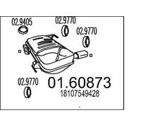 Silenziatore terminale 01.60873 MTS per BMW 3 3 Touring