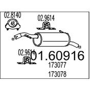 MTS more than safety Marmitta 01.60916 per Peugeot 207 / 207 SW - 1.4 16V