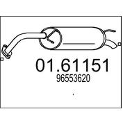 Silenziatore terminale 01.61151 MTS per FORD TOURNEO CONNECT