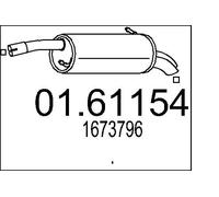 Silenziatore terminale 01.61154 MTS per FORD FIESTA VI