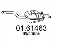 Silenziatore terminale 01.61463 MTS per SKODA OCTAVIA II Combi FABIA III