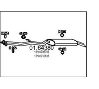Silenziatore terminale 01.64380 MTS per BMW 3 3 Cabriolet 3 Touring
