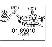 MTS Silenziatore posteriore 01.69010 per Fiat Palio Weekend 1.2