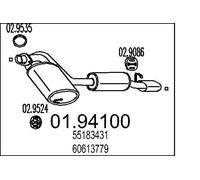 Silenziatore terminale 01.94100 MTS per ALFA ROMEO SPIDER GTV