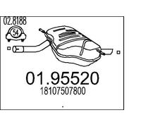 MTS 01.95520 Marmitta per BMW 3 Compact (E46)