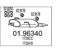 MTS Company 01.96340 - Silenziatore Posteriore