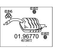 Silenziatore terminale 01.96770 MTS per ALFA ROMEO 147 155