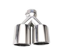 Silenziatore Terminale 1 pezzo. Terminale Di Scarico In Acciaio Inossidabile Cromato Y Pipe Universale Per Auto Doppio Silenziatore Punta 76mm-102mm