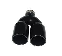 Silenziatore Terminale 1 pezzo. Terminale Di Scarico Posteriore Universale Doppio In Acciaio Inox Silenziatore A Doppia Uscita Per Auto Scarico Marmitta