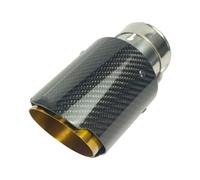 Silenziatore Terminale 1 pezzo Universale In Acciaio Inossidabile Dorato Terminale Di Scarico In Fibra Di Carbonio Punte Di Scarico In Carbonio Scarico Marmitta(57MM IN 114MM OUT)