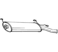 Silenziatore terminale 135-005 BOSAL per CITROËN XSARA Coupé XSARA