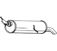Bosal Silenziatore posteriore 135-075 Marmitta per Citroën e Peugeot 1.6 HDi