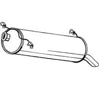 Silenziatore terminale 135-715 BOSAL per CITROËN C2 C3 I