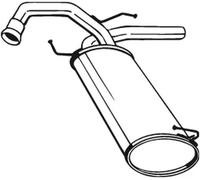 Bosal Marmitta IZAWIT 14.136 per FIAT Sedici (FY) e Suzuki SX4 (EY, GY)