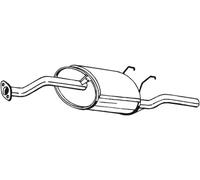 Silenziatore terminale 163-121 BOSAL per HONDA CIVIC V Tre volumi CIVIC V Coupé