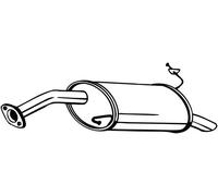 Silenziatore terminale 165-287 BOSAL per HYUNDAI GETZ