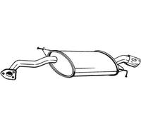 Silenziatore terminale 177-003 BOSAL per MITSUBISHI SPACE WAGON