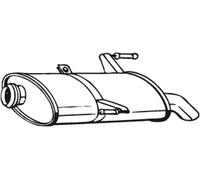 Silenziatore terminale 190-501 BOSAL per PEUGEOT 206 SW