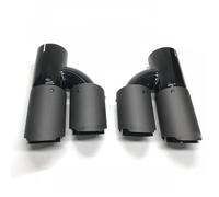 Silenziatore Terminale 2 Pezzi Universale H Style Doppio Matt Carbon Fiber Tubi Di Scarico Punta Marmitta Posteriore Tubo Terminale Scarico Per Auto
