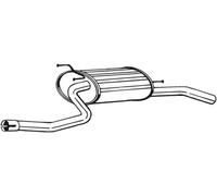 Bosal Silenziatore terminale 219-137 per Suzuki Baleno Familiare