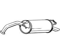 Silenziatore posteriore BOSAL 228-043
