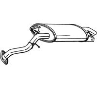 Bosal Marmitta posteriore 228-079 (35.046) per Toyota Corolla Verso (ZER, ZZE12, R1)