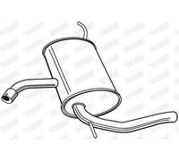 Walker Silenziatore posteriore 23261 universale per SEAT Leon Altea