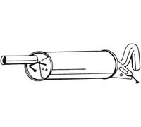 Bosal Marmitta 233-117 Silenziatore posteriore per VW Passat B5 Variant 115 CV