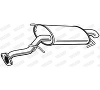 Walker Marmitta 23326 per Toyota Corolla Verso (ZER, ZZE12, R1)