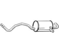 Bosal Silenziatore posteriore 279-565 per Renault Megane III e Scenic III