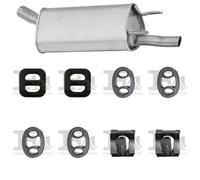 Silenziatore terminale ASMET per OPEL Corsa B Hatchback 1.5, 49 KW