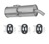 Silenziatore terminale ASMET per PEUGEOT 206 Hatchback 1.1, 44 KW 01/00 -,