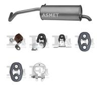 Silenziatore terminale ASMET per SEAT Ibiza III Hatchback 1.2, 47 KW 02/02-