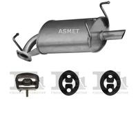 Silenziatore terminale ASMET per TOYOTA Corolla Hatchback, E10 1.3, 65 KW ,