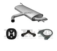 Silenziatore terminale ASMET per VOLKSWAGEN Touran MPV 1.6, 75 kW 07/03- 05/10