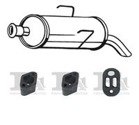 Silenziatore terminale BOSAL per CITROEN Saxo Hatchback 1.1, 44 KW , PEUGEOT