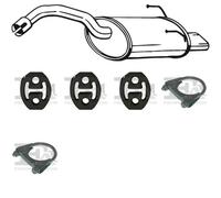 Silenziatore terminale BOSAL per FIAT Panda Hatchback, Van 1.1, 40 KW 09/03 -,