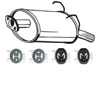 Silenziatore terminale BOSAL per HONDA CR-V I Off-Road 2.0, 94 KW2.0, 108 KW