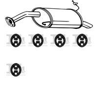 Silenziatore terminale 165-287 BOSAL per HYUNDAI GETZ